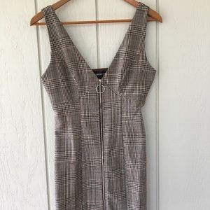 SHEIN Multicolor Plaid Overall Dress: XS